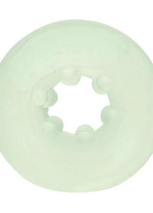 Calexotics boundless bumper stroker ring transparente hellgrüne silikonring mit zentralem sternförmigem ausschnitt und kleinen rundlichen erhebungen