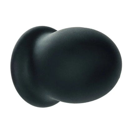 Schwarzer silikon analplug mit glattem abgerundetem design aus calexotics boundless ftm stroker reversible 5cm