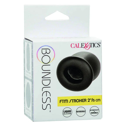 Schwarzer silikon ftm stroker von calexotics mit wendbarem, dehnbarem und strapazierfähigem design