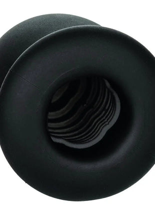 Schwarzer silikon-saugfuß mit gewindebohrung hinten für calexotics boundless ftm stroker reversible 7cm