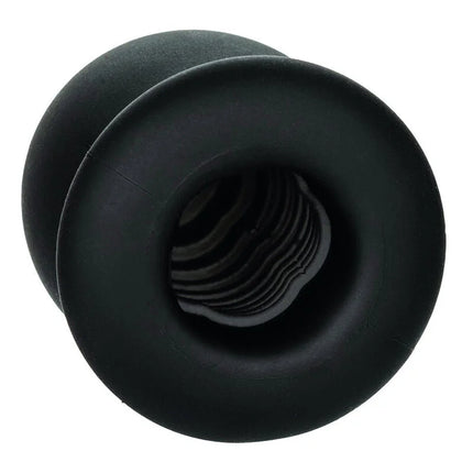 Schwarzer silikon-saugfuß mit gewindebohrung hinten für calexotics boundless ftm stroker reversible 7cm