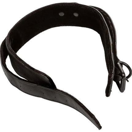 Calexotics boundless halsband und leine schwarzer gepolsterter halskragen mit reißverschluss und metallschnalle