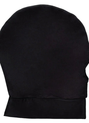Calexotics boundless hood schwarzes glattes stoffkopftuch mit elastischem rand und leicht glänzendem finish