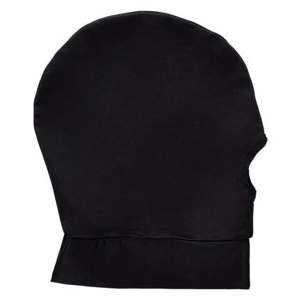 Calexotics boundless hood schwarzes glattes stoffkopftuch mit elastischem rand und leicht glänzendem finish