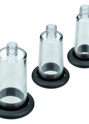 Calexotics boundless körperpumpen-kit mit klaren glas-saugplatten und schwarzen gummibasen