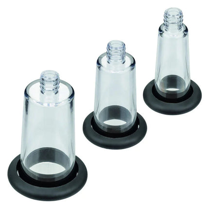 Calexotics boundless körperpumpen-kit mit klaren glas-saugplatten und schwarzen gummibasen