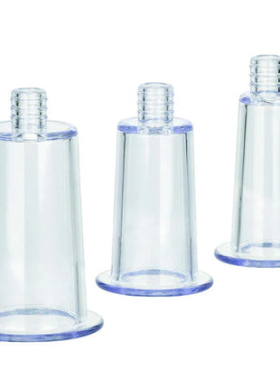 Kalexotics boundless körperpumpen-kit mit klaren kunststoff-saugnäpfen blau eingefasst mit schraubverschluss oben