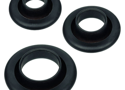 Black rubber grommets mit glattem ring und leicht vertieftem loch im calexotics boundless körperpumpen-kit