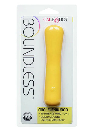 Calexotics boundless mini-flexiwand gelbes silikon mini vibrierendes flexibles massagegerät in der verpackung