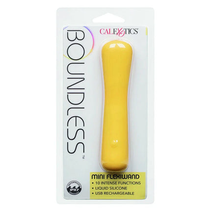 Calexotics boundless mini-flexiwand gelbes silikon mini vibrierendes flexibles massagegerät in der verpackung