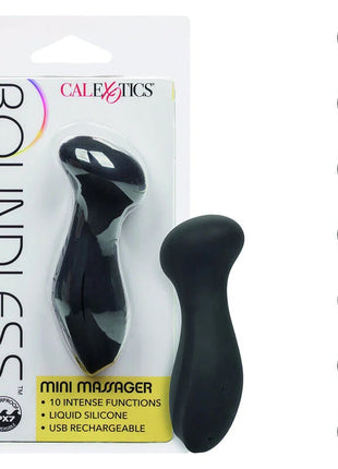Schwarzer silikon mini massager von calexotics mit ergonomischem design und usb wiederaufladbar