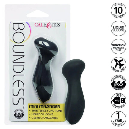 Schwarzer silikon mini massager von calexotics mit ergonomischem design und usb wiederaufladbar