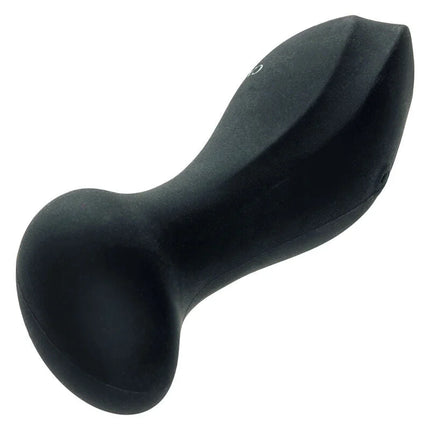 Schwarzes ergonomisches nackenstützkissen mit glattem, konturiertem design von calexotics boundless mini-massager