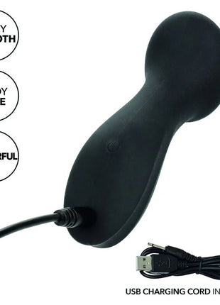 CalExotics boundless mini-massager schwarzes silikon mit ergonomischem design und usb ladekabel