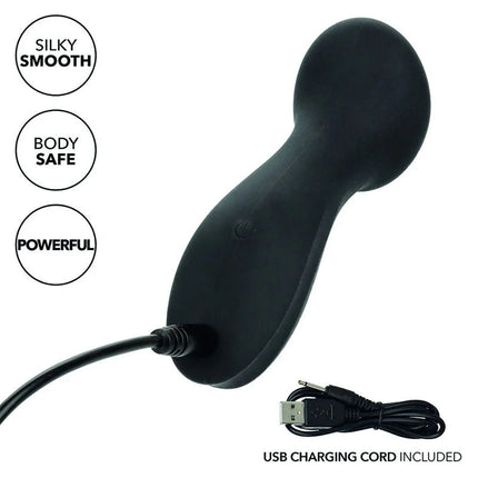CalExotics boundless mini-massager schwarzes silikon mit ergonomischem design und usb ladekabel