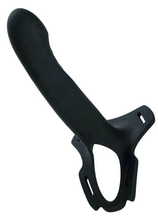 Schwarzer silikon cock ring mit ergonomischem design und verstellbarem spannmechanismus von CalExotics Boundless Multi Harness