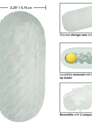 CALEXOTICS - BOUNDLESS REVERSIBLE SQUISHY BALL STROKE GRAU - Ei-Masturbator