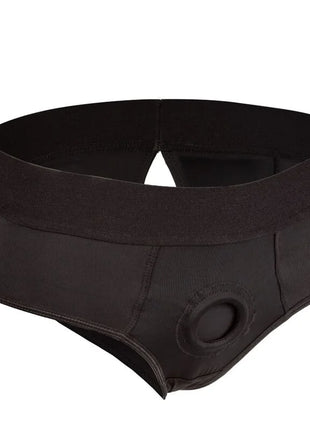Black elastischer boundless rückenloser slip mit rundem ausschnitt vorne von calexotics in größe xxl/xxxl