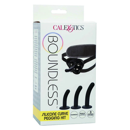 Calexotics boundless silikon-kurve-pegging-kit in schwarz aus silikon im paket