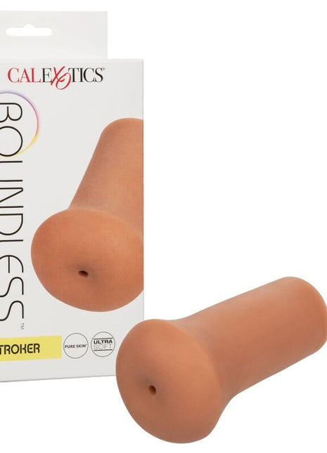 Calexotics boundless stroker karamell ein peachfarbener ultraweicher textured pleasure device aus pureskin material