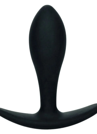 Calexotics boundless teardrop plug schwarzer silikon analplug mit glattem, konischem design und gebogenem basisteil