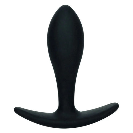 Calexotics boundless teardrop plug schwarzer silikon analplug mit glattem, konischem design und gebogenem basisteil