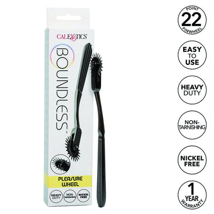 Calexotics boundless vergnügen schwarze freude rad mit ergonomischem griff und stacheligem pinwheel kopf