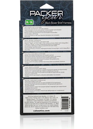 Black packer year brief harness mit verstellbaren riemen und gepolstertem design für komfort von calexotics