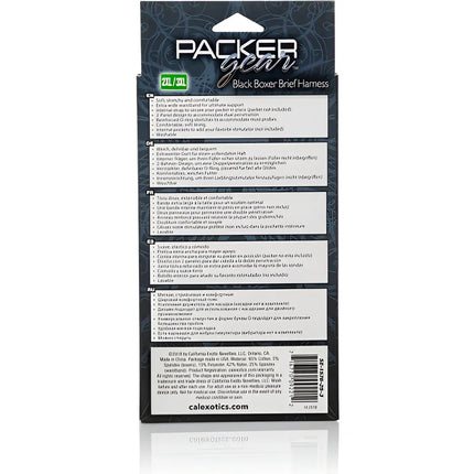Black packer year brief harness mit verstellbaren riemen und gepolstertem design für komfort von calexotics