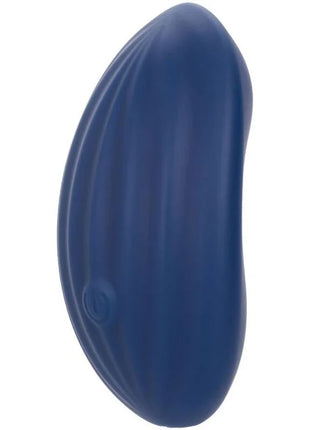 Blaues silikongerät calexotics cashmere samt curve mit glattem design und feinen vertikalen rillen