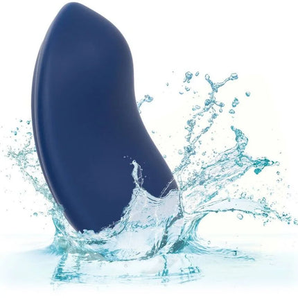 Ein elegantes navyblaues silikon-ersatzteil für körperfreude mit glattem, geschwungenem design von calexotics