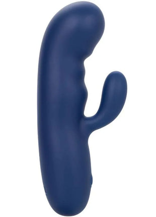 CaleXotics cashmere-seiden-duo blau tiefblaues silikonspielzeug mit ergonomischem gebogenem designs und kleinem griff