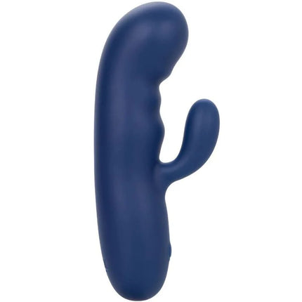 CaleXotics cashmere-seiden-duo blau tiefblaues silikonspielzeug mit ergonomischem gebogenem designs und kleinem griff