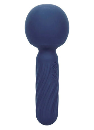 Navyblauer silicone wand mit texturiertem griff und powerknopf calexotics charisma seduction massager 12 funktionen