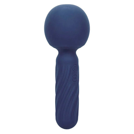 Navyblauer silicone wand mit texturiertem griff und powerknopf calexotics charisma seduction massager 12 funktionen