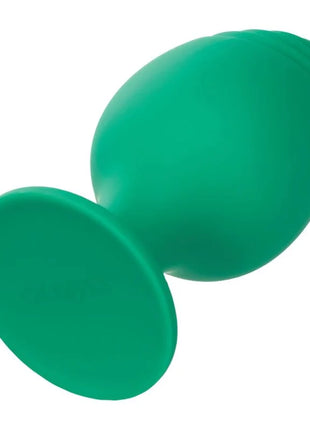 Calexotics cheeky buttplug grün solid grüner silikon analplug mit glattem rundem design und breiter basis für stabilität