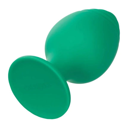 Calexotics cheeky buttplug grün solid grüner silikon analplug mit glattem rundem design und breiter basis für stabilität