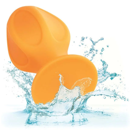 Calexotics cheeky buttplug orange aus silikon in ei-form als bade- und spielzeug in orange