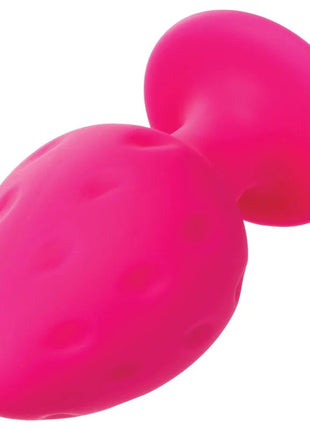 Roser silikon analplug mit erdbeerartig strukturierter oberfläche und abgerundeten enden von calexotics