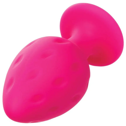 Roser silikon analplug mit erdbeerartig strukturierter oberfläche und abgerundeten enden von calexotics