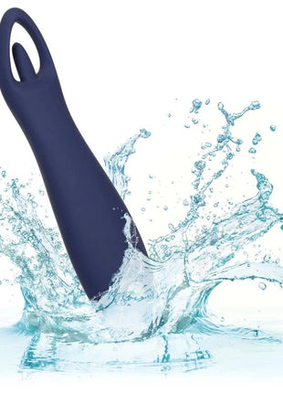 Navyblauer silikon vibratowand mit schlaufenförmigem griff caexotics chic jasmine flickering teaser 10 geschwindigkeiten