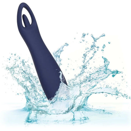 Navyblauer silikon vibratowand mit schlaufenförmigem griff caexotics chic jasmine flickering teaser 10 geschwindigkeiten