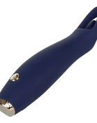 Navyblaues silikon-pleasuregerät calexotics chic jasmine flickering teaser mit goldfarbenen akzenten und ergonomischem design