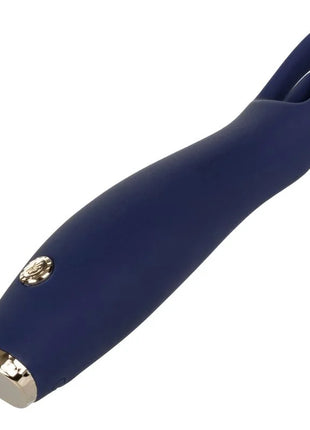 Navyblaues silikon-pleasuregerät calexotics chic jasmine flickering teaser mit goldfarbenen akzenten und ergonomischem design