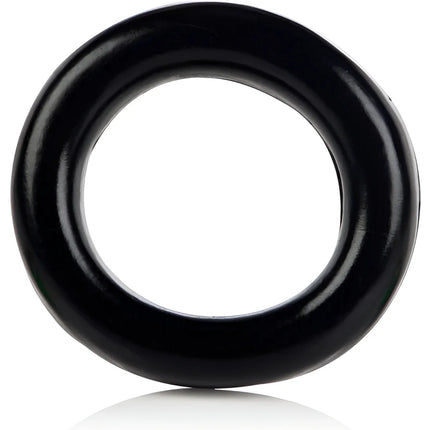 Schwarzer silikonring mit glatt glänzender oberfläche aus dem calexotics colt 3-ring-set