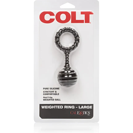 Schwarzer silikon gewichtsring mit segmentiertem design und kugelformiger gewichtung von Calexotics colt-bewichtungsring gro