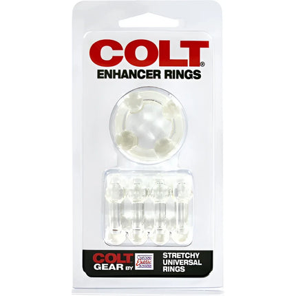 CaleXotics colt enhancer rings klar sind klare kunststoff-ringe im colt-markenpaket zur verbesserten passform