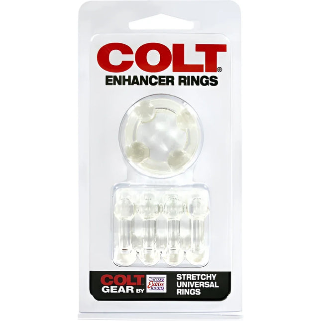 CaleXotics colt enhancer rings klar sind klare kunststoff-ringe im colt-markenpaket zur verbesserten passform