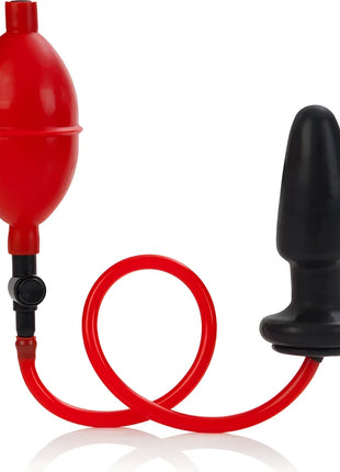 Calexotics colt erweiterbarer butt plug in rot und schwarz mit flexiblem schlauch und silikonoberfläche