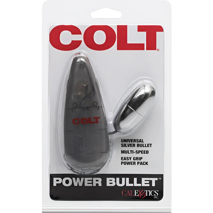 Colexotics colt mult-speed power pak geschoß silberfarbener, schwarz-griff mit chrom finish vibrierender massagestab